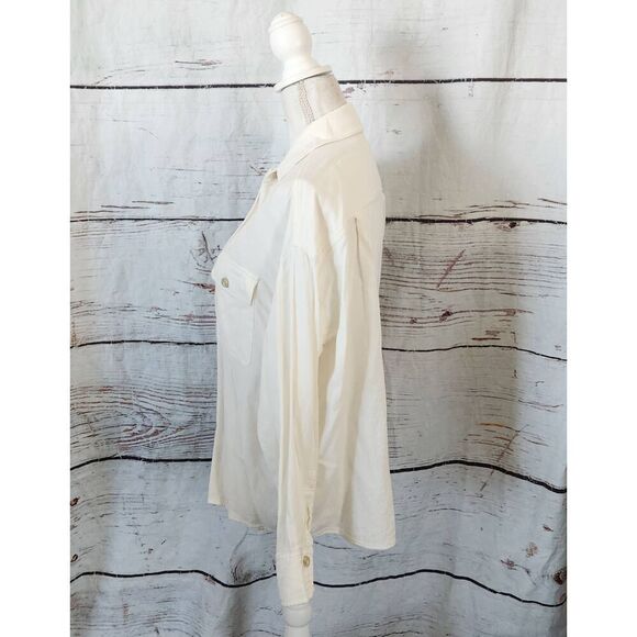 Vince Utility Button Front Blouse Size Small - Picture 3 of 6